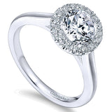 14k White Gold Contemporary Semi-Mount Engagement Ring