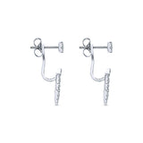 14k White Gold Gemini Peek A Boo