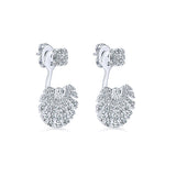 14k White Gold Art Modern Peek A Boo