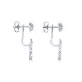 14k White Gold Art Modern Peek A Boo