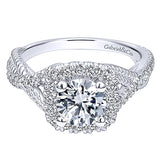 14k White Gold Riata Semi-Mount Engagement Ring