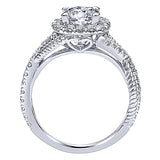 14k White Gold Riata Semi-Mount Engagement Ring