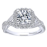 14k White Gold Riata Semi-Mount Engagement Ring