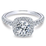 14k White Gold Contemporary Semi-Mount Engagement Ring