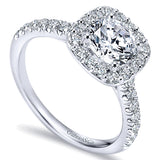 14k White Gold Contemporary Semi-Mount Engagement Ring