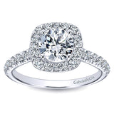 14k White Gold Contemporary Semi-Mount Engagement Ring