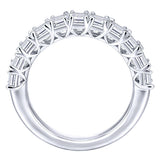 14k White Gold Contemporary Straight Anniversary Band