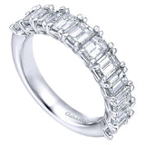 14k White Gold Contemporary Straight Anniversary Band