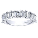 14k White Gold Contemporary Straight Anniversary Band