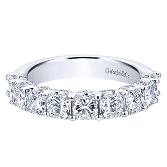 14k White Gold Contemporary Straight Anniversary Band
