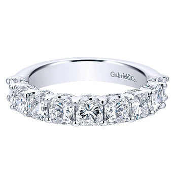 14k White Gold Contemporary Straight Anniversary Band