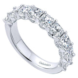 14k White Gold Contemporary Straight Anniversary Band