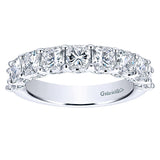 14k White Gold Contemporary Straight Anniversary Band