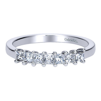 14k White Gold Contemporary Straight Anniversary Band