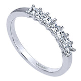 14k White Gold Contemporary Straight Anniversary Band