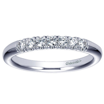 14k White Gold Contemporary Straight Anniversary Band