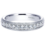 14k White Gold Victorian Straight Anniversary Band