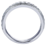 14k White Gold Victorian Straight Anniversary Band