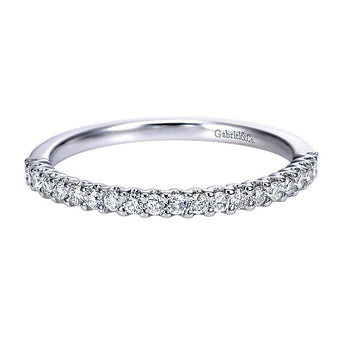 14k White Gold Contemporary Straight Anniversary Band