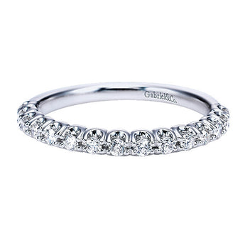 14k White Gold Contemporary Straight Anniversary Band