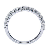 14k White Gold Contemporary Straight Anniversary Band