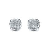 14k White Gold Hampton Stud