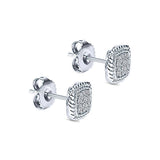 14k White Gold Hampton Stud