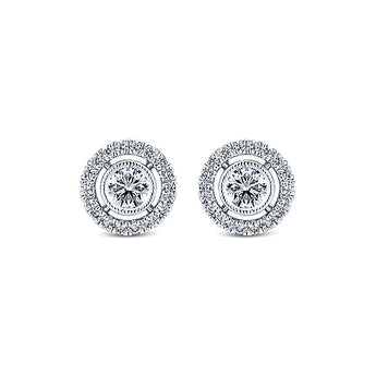 14k White Gold Lusso Diamond Stud