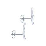 14k White Gold Comets Stud