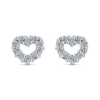14k White Gold Eternal Love Stud