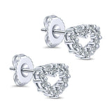 14k White Gold Eternal Love Stud