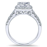 ER10907W44JJ 14k White Gold Contemporary Semi-Mount Engagement Ring