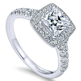ER10907W44JJ 14k White Gold Contemporary Semi-Mount Engagement Ring