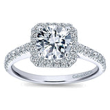 14k White Gold Contemporary Semi-Mount Engagement Ring