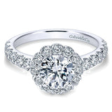 14k White Gold Contemporary Semi-Mount Engagement Ring