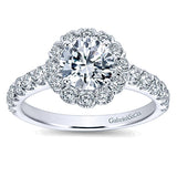 14k White Gold Contemporary Semi-Mount Engagement Ring