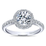 14k White Gold Contemporary Semi-Mount Engagement Ring