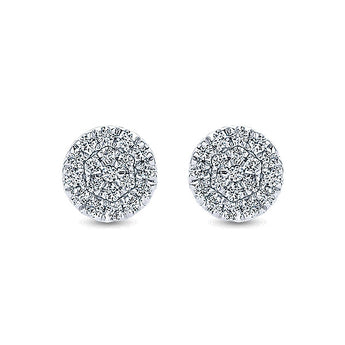 14k White Gold Silk Stud