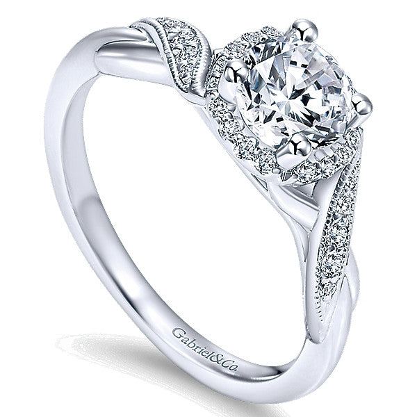 14k White Gold Contemporary Semi-Mount Engagement Ring – Jimmy's Jewelers