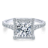 14k White/pink Gold Blush Semi-Mount Engagement Ring
