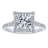 14k White/pink Gold Blush Semi-Mount Engagement Ring