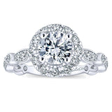 14k White/pink Gold Blush Semi-Mount Engagement Ring