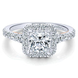 14k White/pink Gold Blush Semi-Mount Engagement Ring
