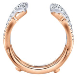 14k White/pink Gold Contemporary Jacket Anniversary Band