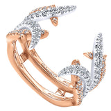 14k White/pink Gold Contemporary Jacket Anniversary Band