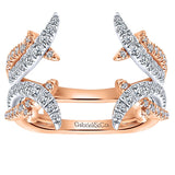 14k White/pink Gold Contemporary Jacket Anniversary Band