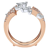 14k White/pink Gold Contemporary Jacket Anniversary Band