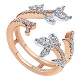 14k White/pink Gold Contemporary Jacket Anniversary Band