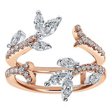 14k White/pink Gold Contemporary Jacket Anniversary Band