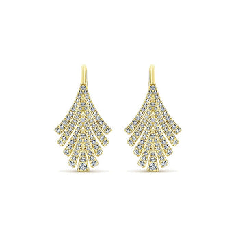 14k Yellow Gold Art Moderne Drop